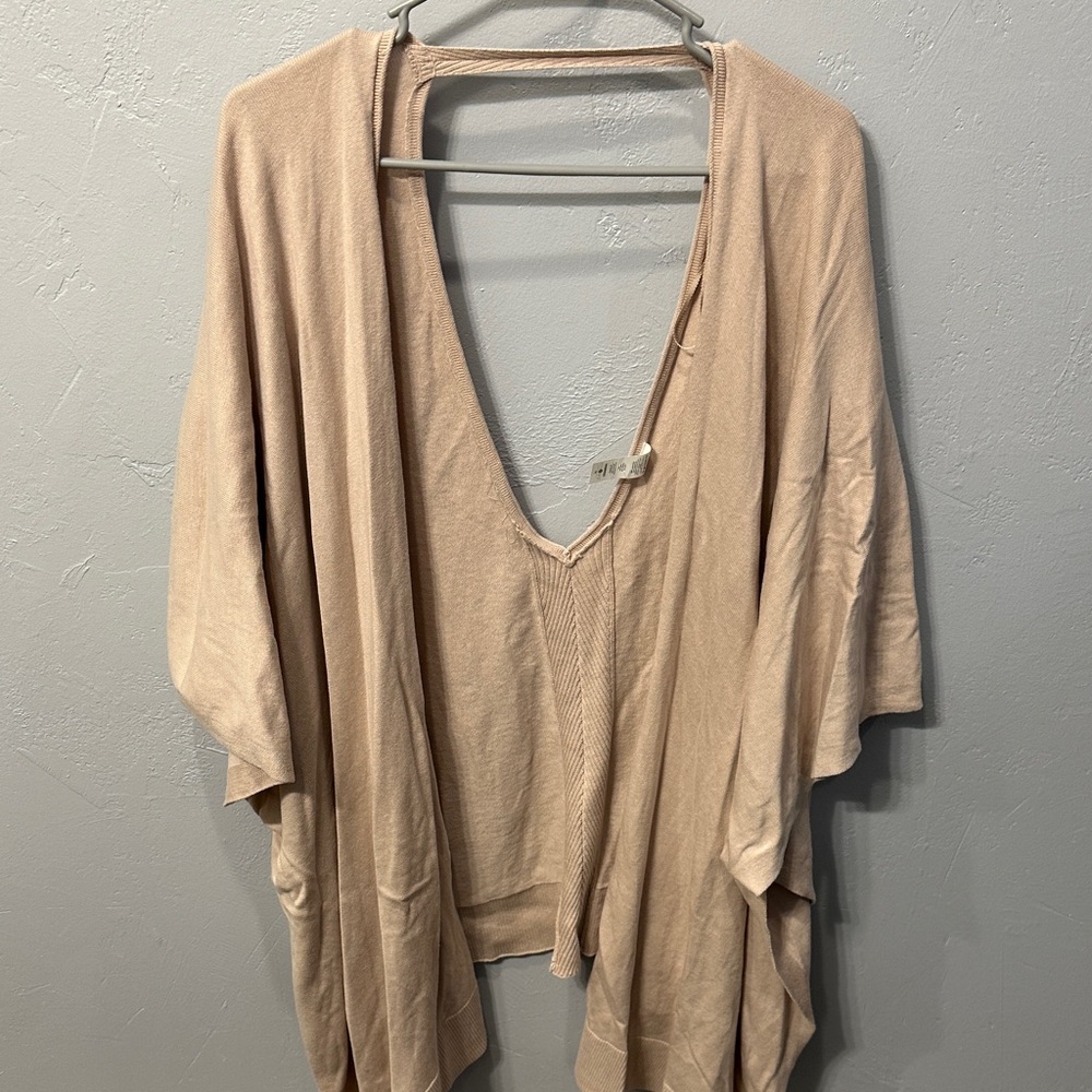 Lululemon Athletica Cream Knit Poncho
